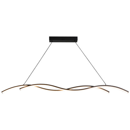 Suspension LED linéaire ondulée — 90, 120 ou 150 cm
