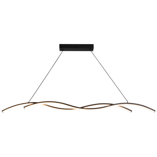 Suspension LED linéaire ondulée — 90, 120 ou 150 cm