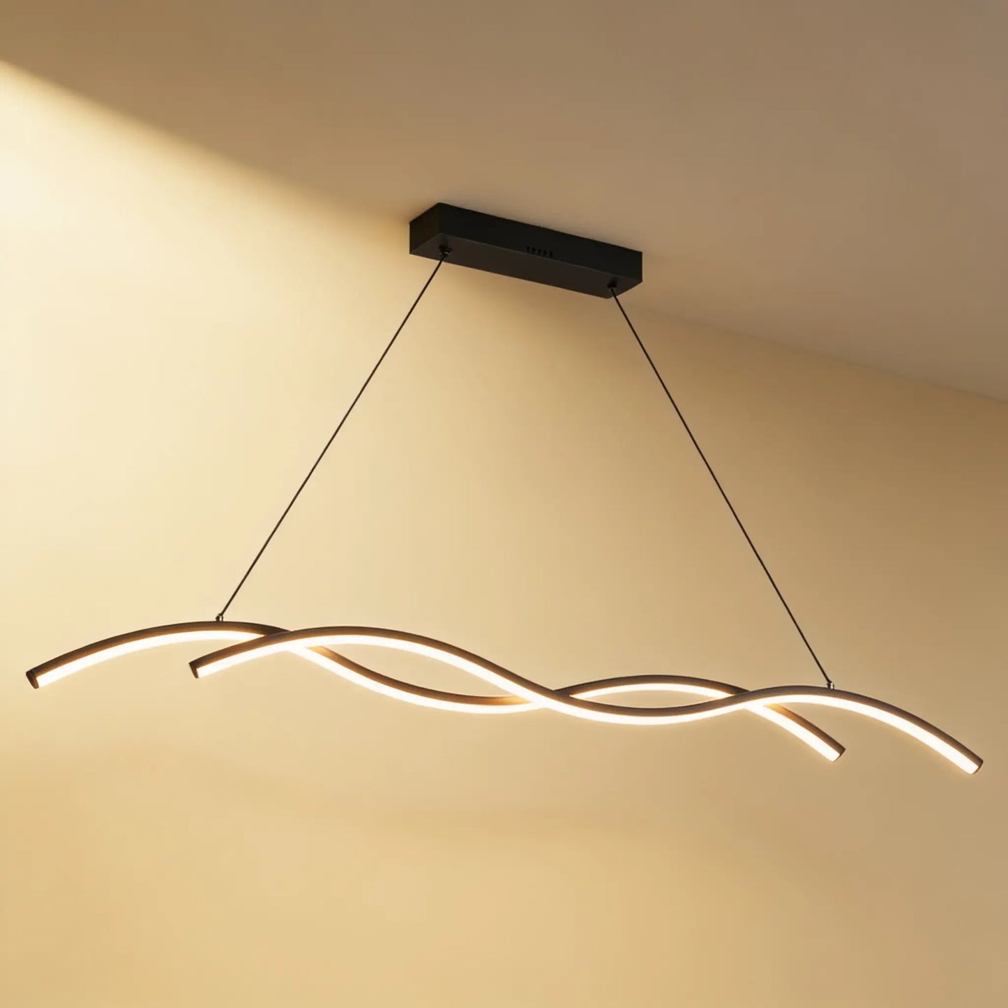 Suspension LED linéaire ondulée — 90, 120 ou 150 cm