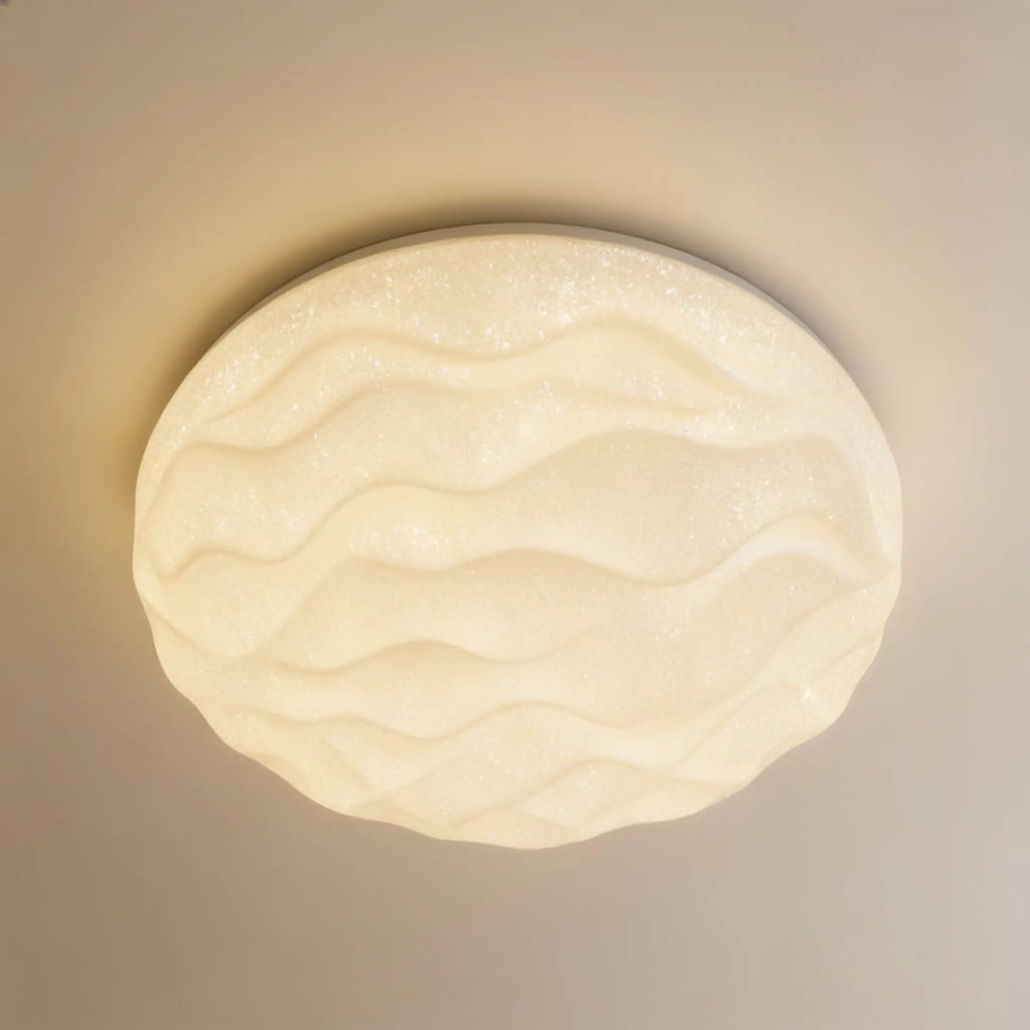 Plafonnier LED plat, motif vagues — 37 ou 48 cm