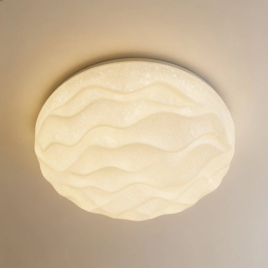 Plafonnier LED plat, motif vagues — 37 ou 48 cm