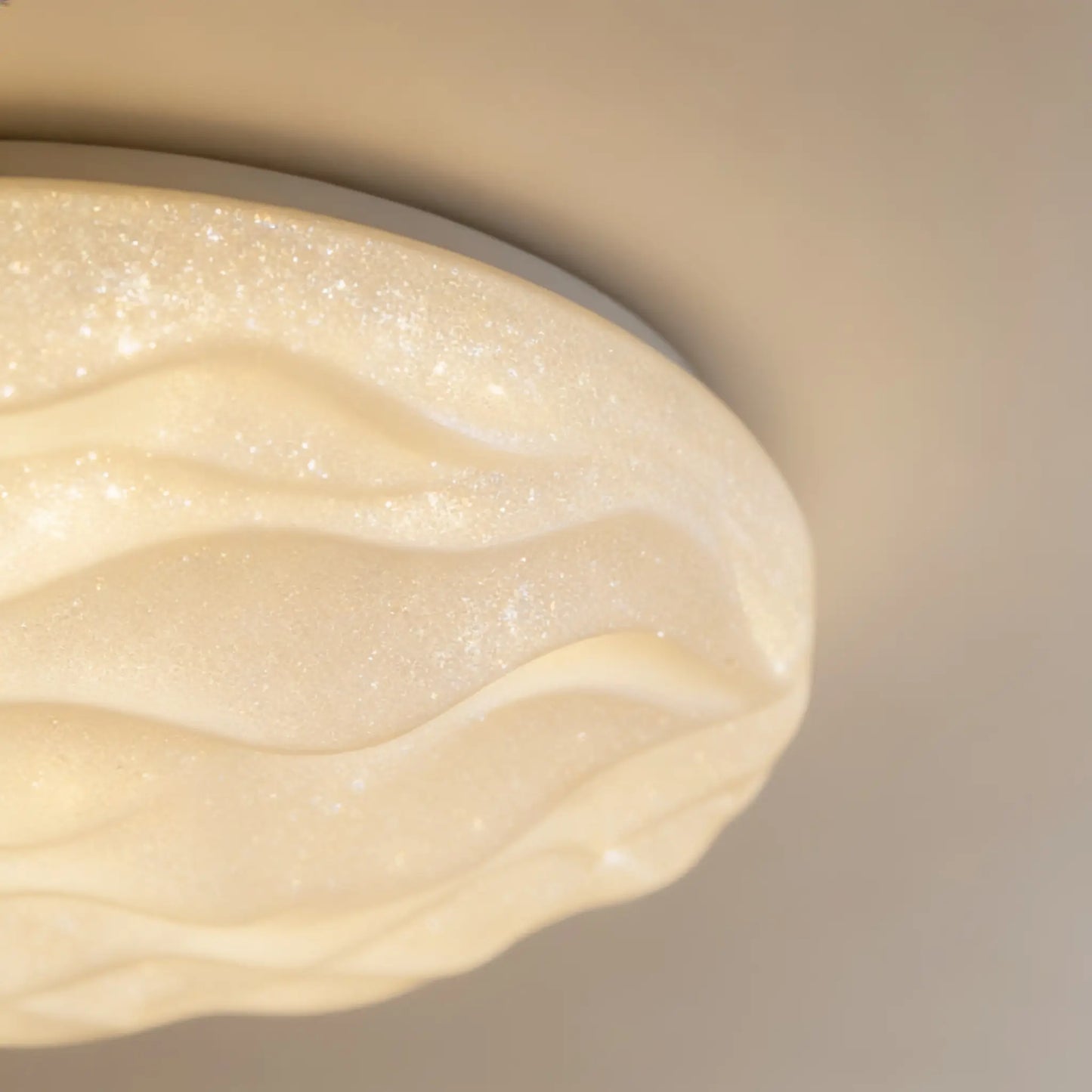 Plafonnier LED plat, motif vagues — 37 ou 48 cm
