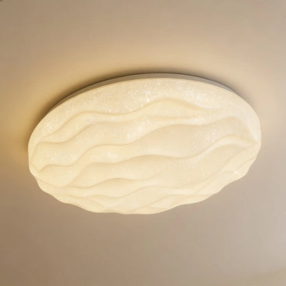 Plafonnier LED plat, motif vagues — 37 ou 48 cm
