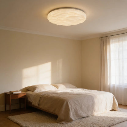 Plafonnier LED plat, motif vagues — 37 ou 48 cm