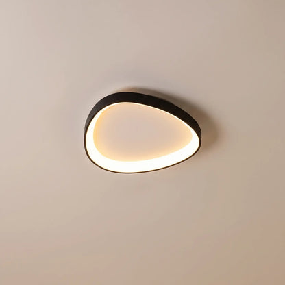 Archipel, plafonnier LED trois galets, blanc et noir