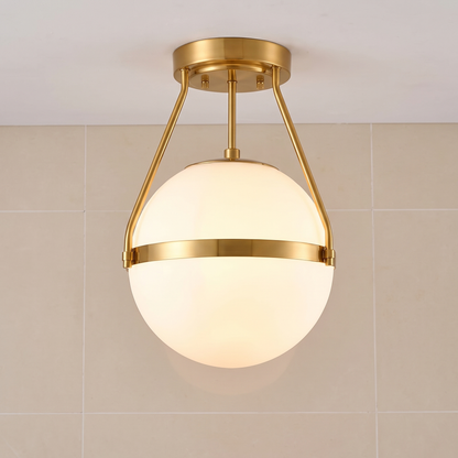 Falot, suspension courte de salle de bain, vue de face