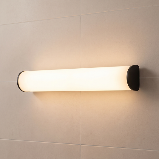 Barre opale, applique de salle de bain, vue de face