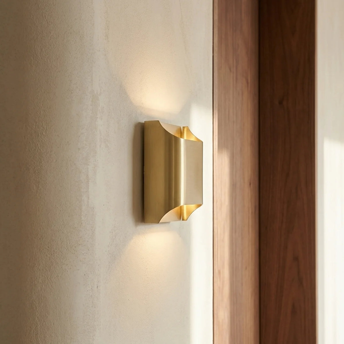 Palet brossé, applique LED de balisage en laiton, 14 cm