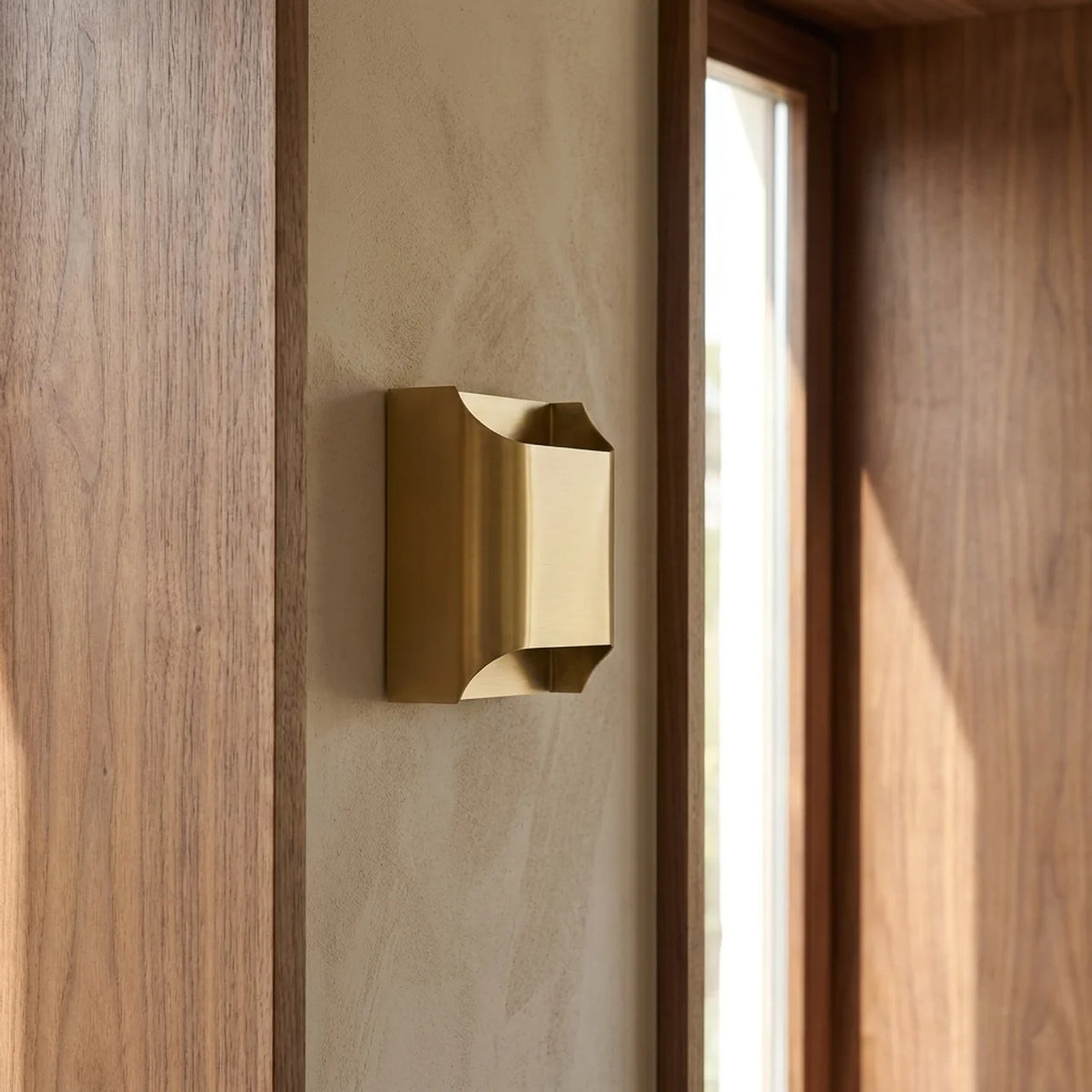 Palet brossé, applique LED de balisage en laiton, 14 cm