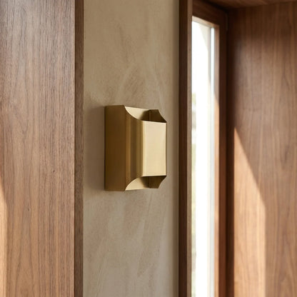 Palet brossé, applique LED de balisage en laiton, 14 cm