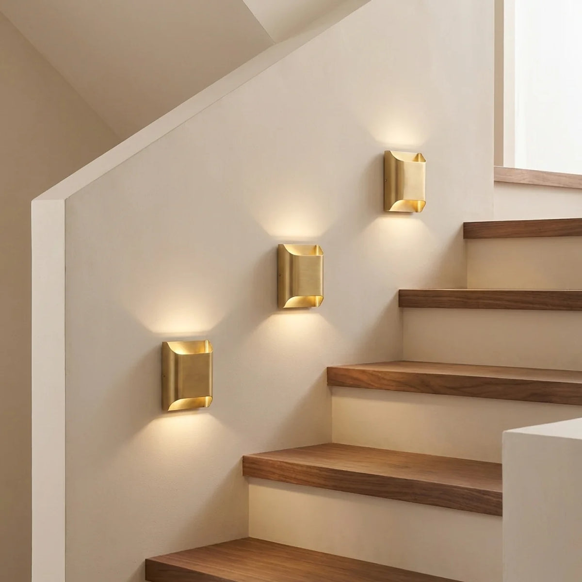 Palet brossé, applique LED de balisage en laiton, 14 cm