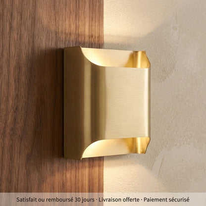 Palet brossé, applique LED de balisage en laiton, 14 cm